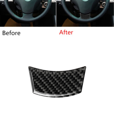 Carbon Fiber Sticker For BMW 5 Series E60 2005-2011 Steering Wheel Chin Cover