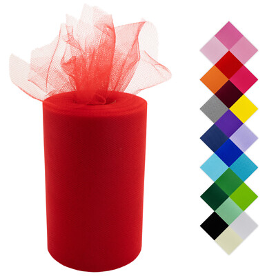 Tulle Fabric Roll | 6''x100 Yards | Polyester | Wedding, Party, Decorations, Tutu
