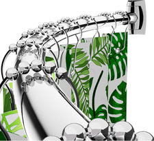 Curved Shower Curtain Rod 43-72 Inches Adjustable, Aluminum Shower Rod Rustproof