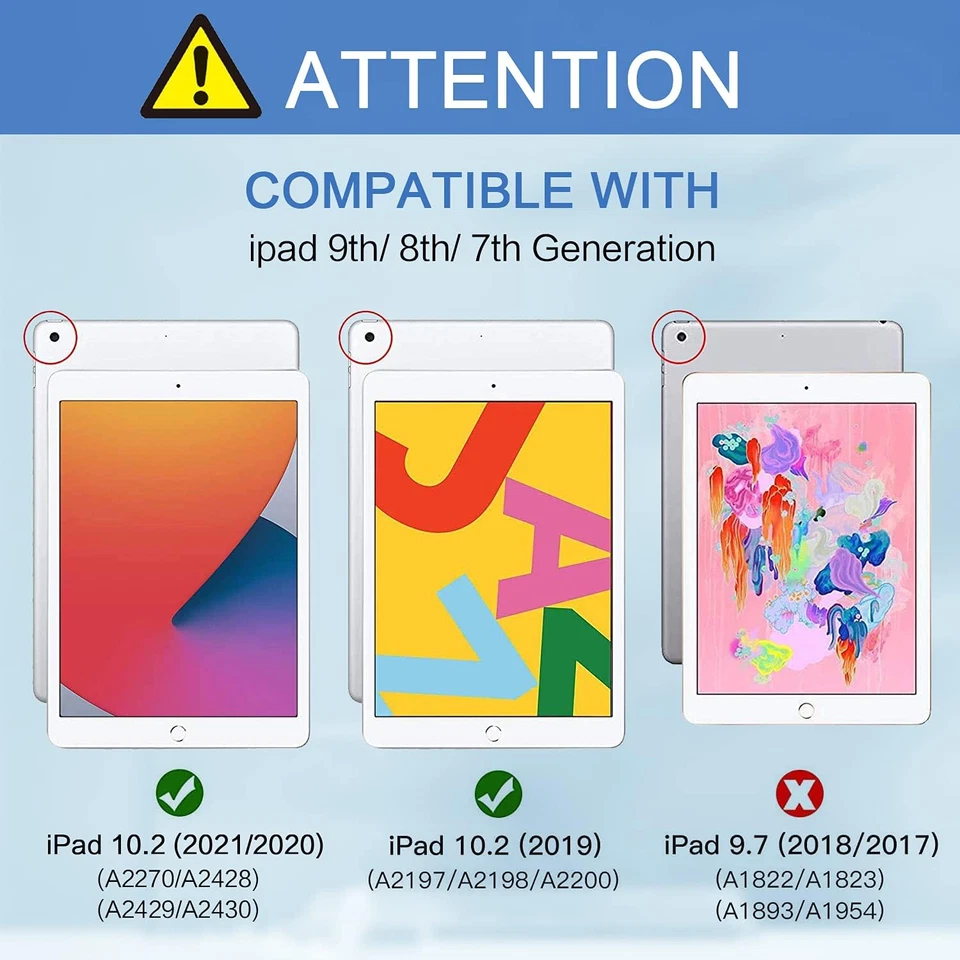 Case for iPad 9th/8th/7th Gen - Slim, Lightweight, Protective Cover - Image 2 of 4