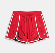 NWT adidas Originals x ASOS cutwork sprinter shorts in red, Size M