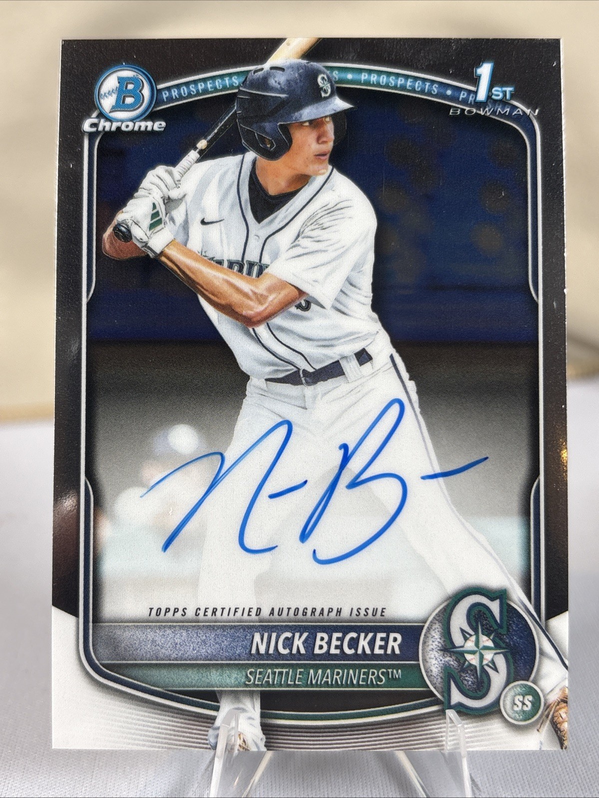 2025 Bowman Draft - Chrome Prospect Autographs Nick Becker #CPA-NB (AU, RC)