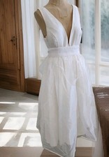NWT Sachin Babi Carmina Bow Organza Midi Dress White Sz 8 Wedding BridalEvent