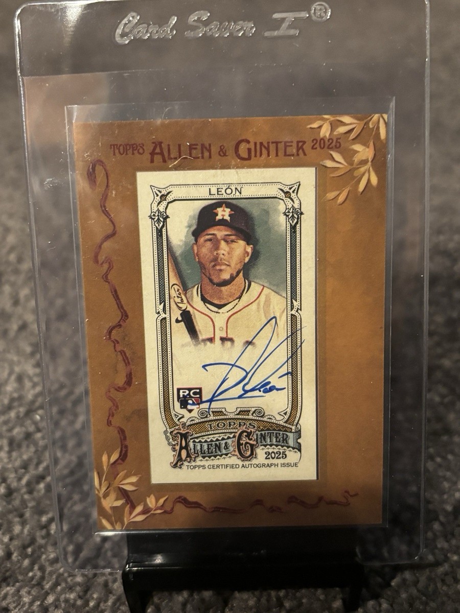 2025 Topps Allen & Ginter PEDRO LEON RC GOLD FRAMED MINI AUTO