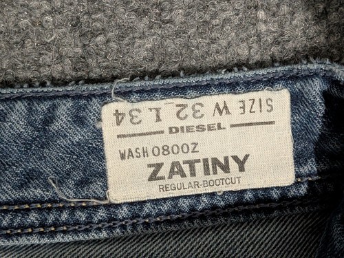 Diesel Zatiny Jeans Mens Size 32x34 (32x27) Bootcut Blue - Afbeelding 3 van 9