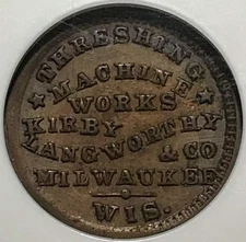 Milwaukee WI510T-1a R-7 NGC MS-62 BN - Kirby Langworthy & Co. - Rare Merchant