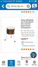 Tama SLP 10 x 14" specialty snare drum