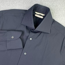 Suit Supply Extra Slim Fit Button Up Dress Shirt Men's 39 15 1/2 Reggiani Fabric