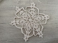 Deckchen Handmade Weiß 24 cm