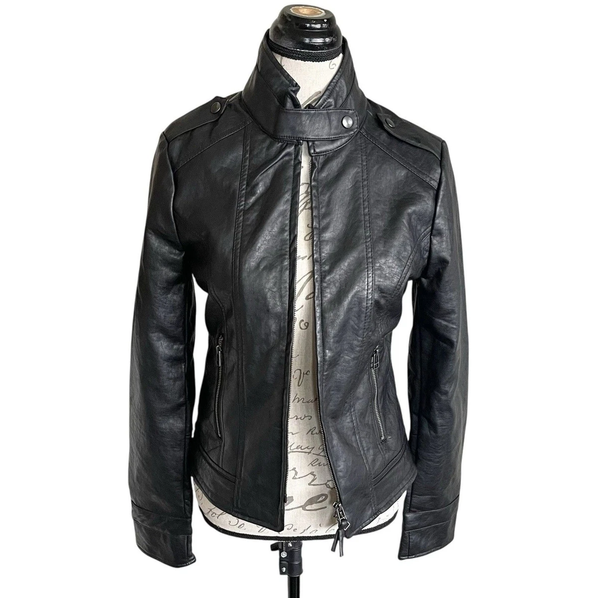 BB Dakota Faux Leather Outer Shell Black Coats, Jackets & Vests  display picture 1