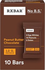 Protein Bars, 12g Protein, Gluten Snacks, Peanut Butter Chocolate, 18.3oz Box