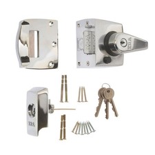 ERA Double Locking Night Latch Polished Chrome 40mm Backset High Security