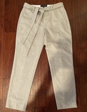 NWT Banana Republic Women s 2 Avery Pants Gray Mid Rise Straight Ankle Preppy