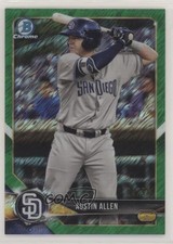 2018 Bowman Chrome Prospects Green Shimmer Refractor /99 Austin Allen n1u