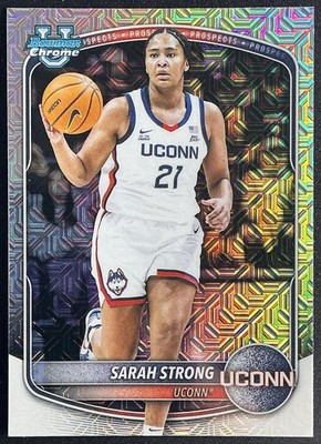 SARAH STRONG 2025-26 BOWMAN #BCP-80 CHROME PROSPECTS MOJO REFRACTOR HUSKIES