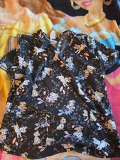 Disney 101 Dalmatians Womans Scrub Top Size Large