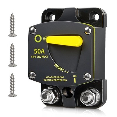 RED WOLF 50A Auto Schutzschalter DC 12V-48V Automatik Sicherungshalter, 50 Am...