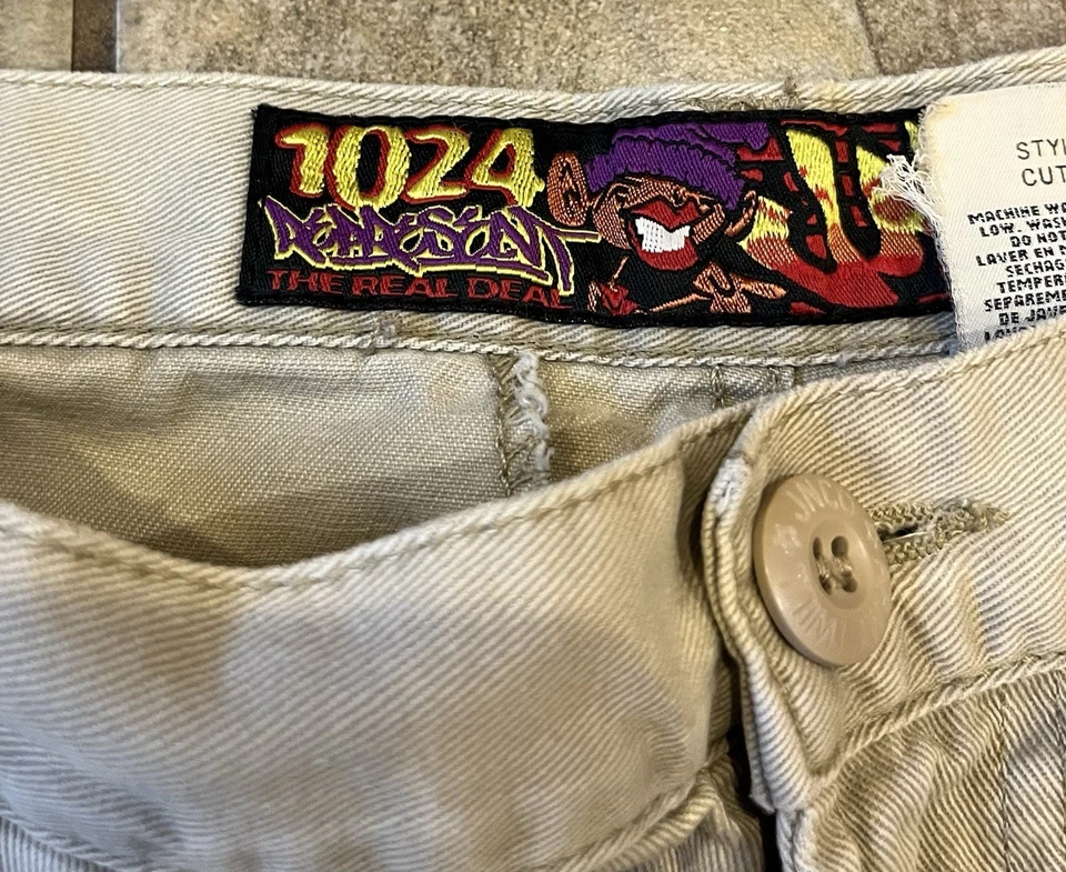 Rare Vintage 90s Jnco Jeans Khakis Pants womens Wide Leg Superstar girlie Sz 9 - Image 3 of 4