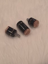 Custom Pool Cue Radial Joint Protectors - Ebony And Maple Wood