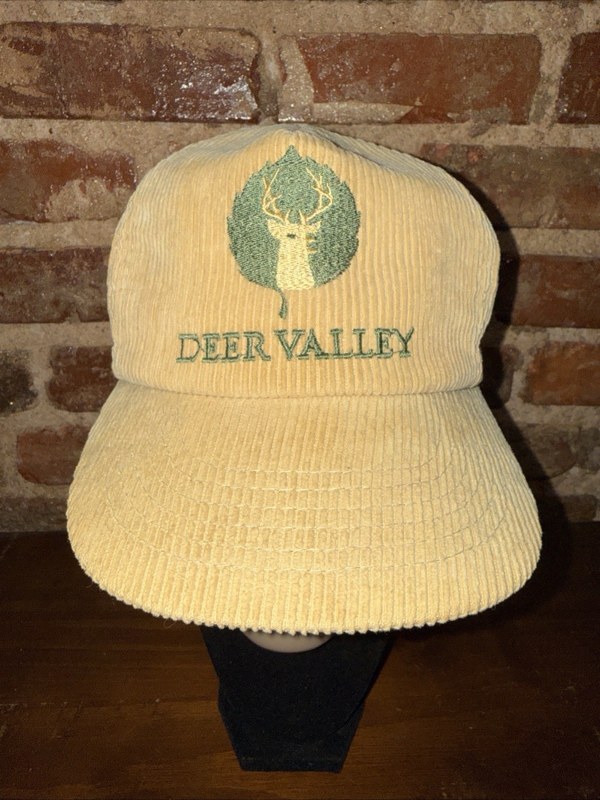 Vintage Deer Valley Ski Resort Corduroy Snap Back Hat