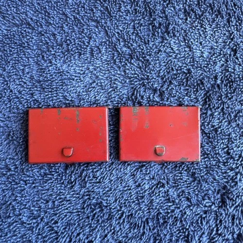 VINTAGE TONKA 1957 GASOLINE TRUCK TOOL BOX SIDE DOORS ORIGINAL PAINT RED NICE