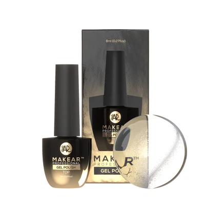 Top No Wipe Cat Eye Silver 8 ml Makear