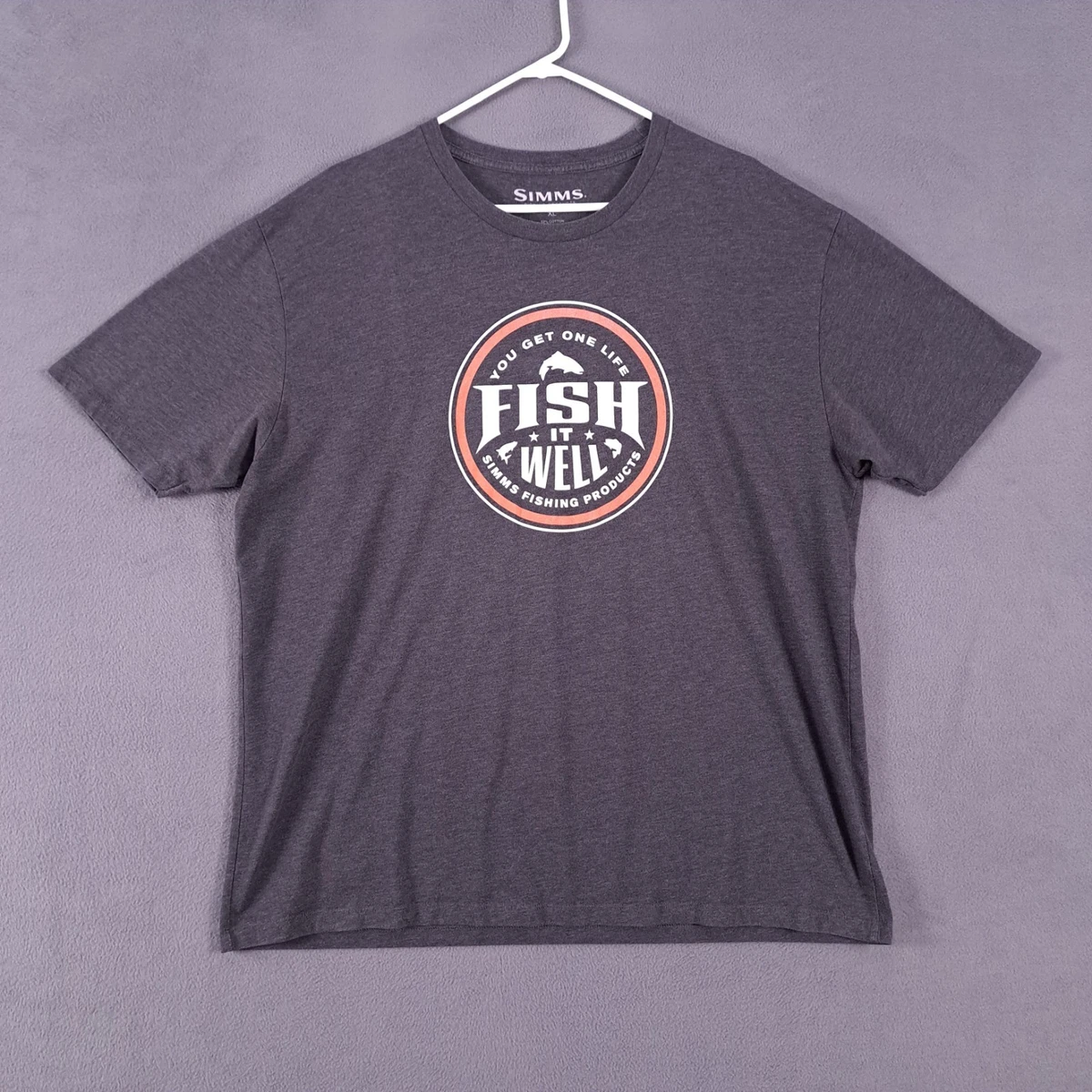 T-shirt Simms Fishing Logo - Humour USA - Unisexe - Tailles S à 5XL - Gildan Heavy Cotton
