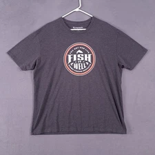 Simms Fishing T Shirt Mens Extra Large Gray You Get One Life Fish It Well Casual