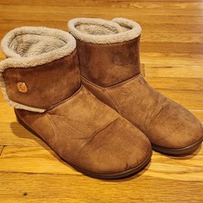 Vionic Indulge Vanah Women's Tan Orthaheel Suede Boots minor flaw Sz 9