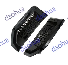 NEW Fits 17-22 F250 Lariat Fender Badge LH + RH SET BLACK SPORT APPEARANCE