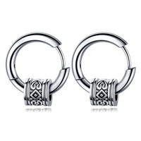 Creolen Beads Bali Gothic Klappcreolen Edelstahl Ohrringe MäNner Damen Herren