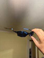 Black And Blue Oakley Oakleys Sunglasses Shades Flawless Fast Ship