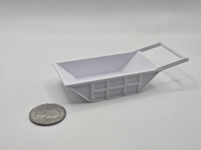 1/64 Scale 12 Cubic Yard Bedding Box in White