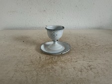 Alter Emaille Eierbecher „indisch blau“ Shabby Emaile Brocante Landhaus Vintage