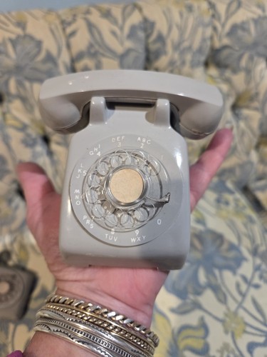 Vintage Miniature Plastic Gray Rotary Telephone Salesman Sample