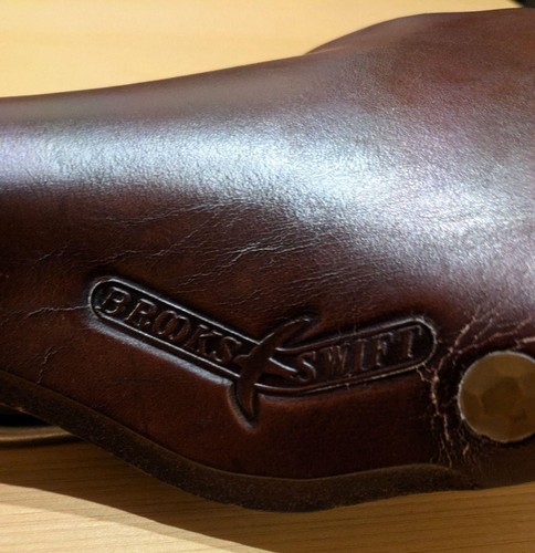 Brooks Swift Titanium Leather Saddle Brown Hand-Hammered Rivets:JP - Picture 2 of 12