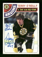 1978-79 Topps #40 Terry O'Reilly signed autograph EX+ dead centered  BXCP67