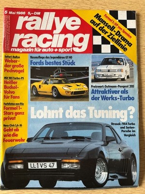 Rallye Racing Nr. 5 Ausgabe Mai 1986 Formel 1 Ford GT40 Porsche 944 Mansell
