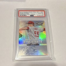 2013 Panini Prizm Ryne Stanek Rookie Prospect Signatures Prizm #31 Rays PSA 10