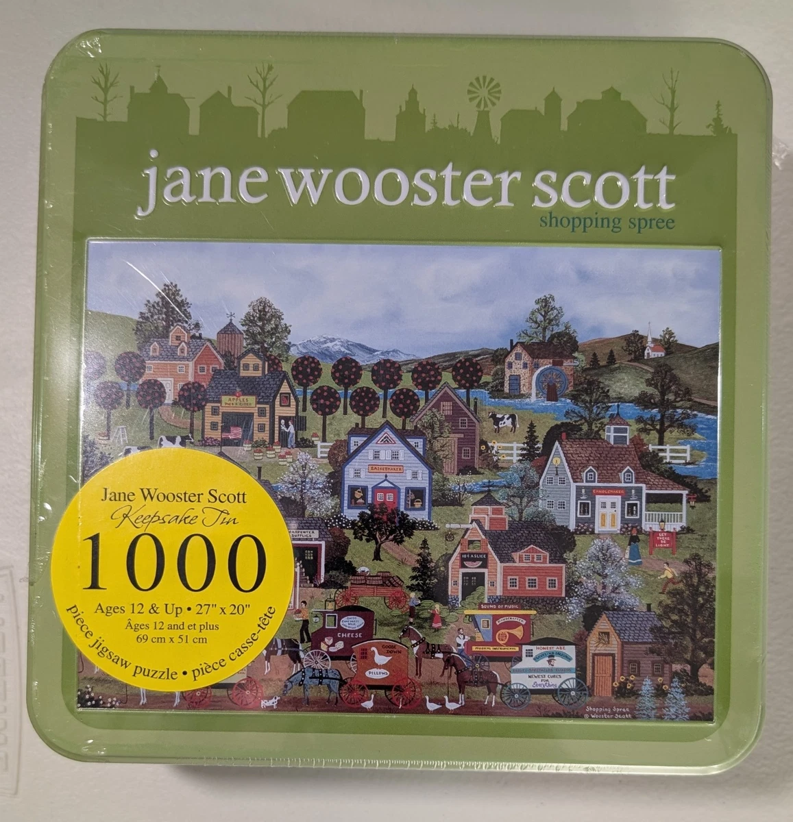 Ceaco Puzzle 1000 Pezzi - Jane Wooster Scott 'Stars & Stripes II' - Panorama Americano Festoso - Alta Qualità
