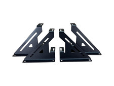 2RACK 2 Channel Amplifier Rack, Steel, Black Powder Coated, Bracket Mount, 24 Wa