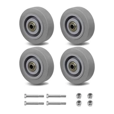 3.5 Inch Thermoplastic Rubber Caster Wheels Set of 4 – Heavy Duty Precision B...