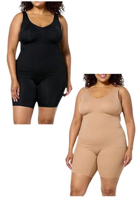 Rhonda Shear Women's 2-pack Butter Knit Tank Top Built-in Bra Beige/Black