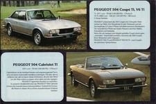 Peugeot 104 304 305 504 Saloon Coupe Convertible 604 Brochure Brochure 1979 Z