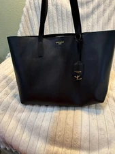 East West Black Large Tote Shopping Bag
