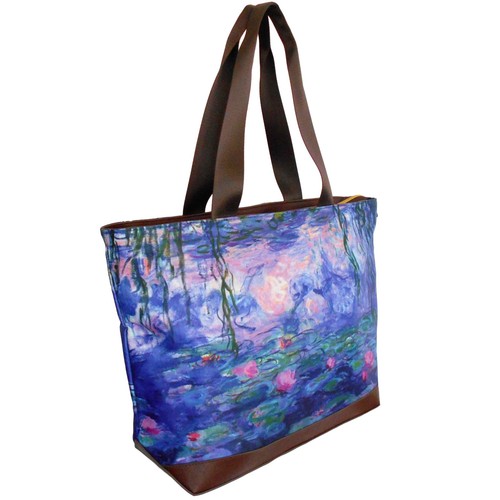 Claude Monet Water Lilies Zippered Tote - Reusable Bag Daily/Travel