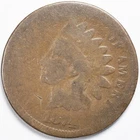 1874 Indian Head Penny Cent About Good (AG)