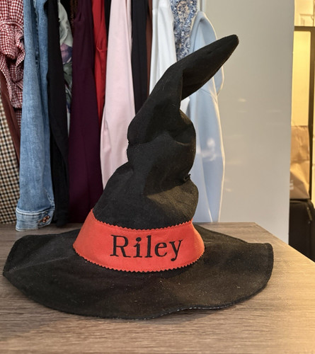 Black Felt Harry Potter Sorting Hat with “Riley” monogramming