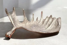 Aluminum Bull Moose Antler Decorative Bowl / Dish - Keys, Coins, Candy, Remotes