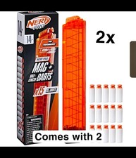 LOT OF 2 2X Nerf Pro Mag Half-Length Darts 15ct